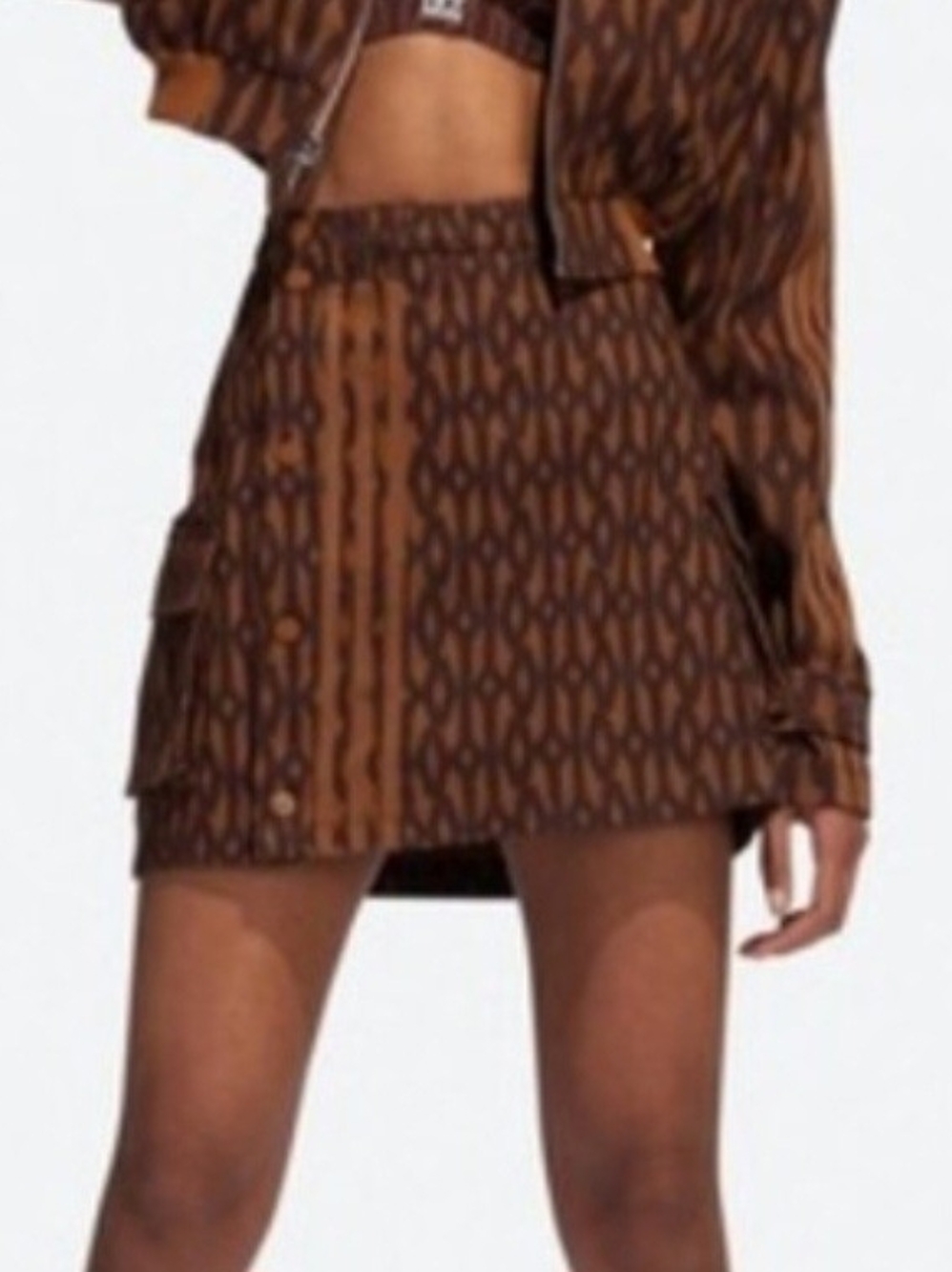 IVY PARK Brown Monogram Mini Cargo Skirt
